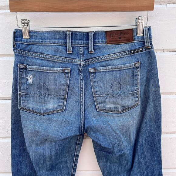 Lucky Brand Womens Sofia Straight Regular SZ 4/27 (Really 30 x 31) Cotton Blend - Picture 7 of 10